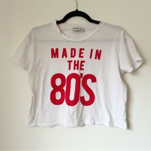 Zara Made in the 80s Cropped Top Tee Size S